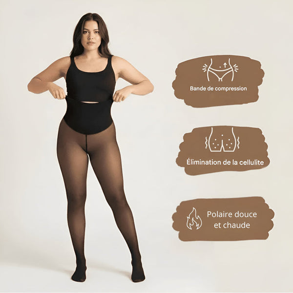 Legging Sculptant Polaire à couleur de peau